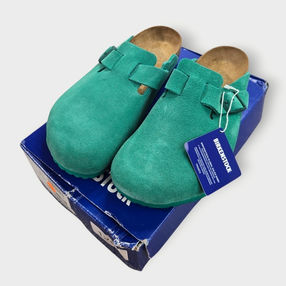 Birkenstock Other - Birkenstock New w/ Box Boston Digital Green Suede Leather Regular Mens Size 11